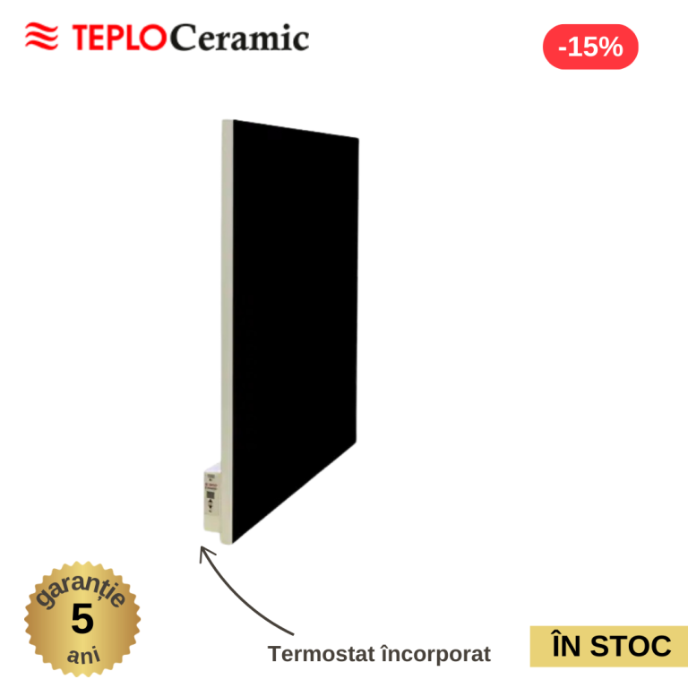 Panou radiant Teploceramic ТСM-RA 500, 500 W ceramică Negru