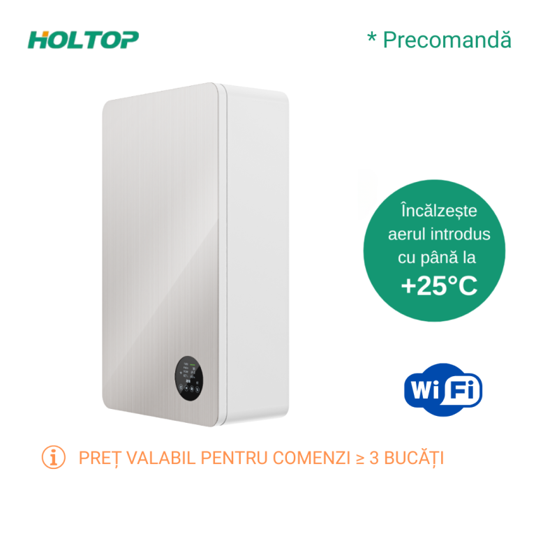 Recuperator de  căldură Holtop AV-EW15 , Wi-Fi ,  filtru H13, 180 m³/h