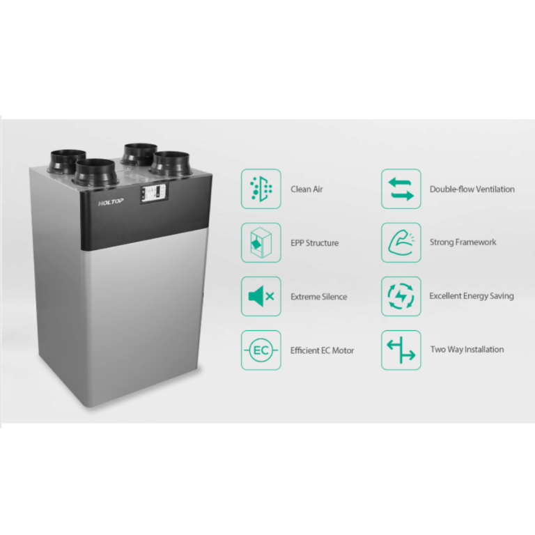 Sistem de ventilație cu aport și evacuare, montaj vertical Holtop CFA 350T