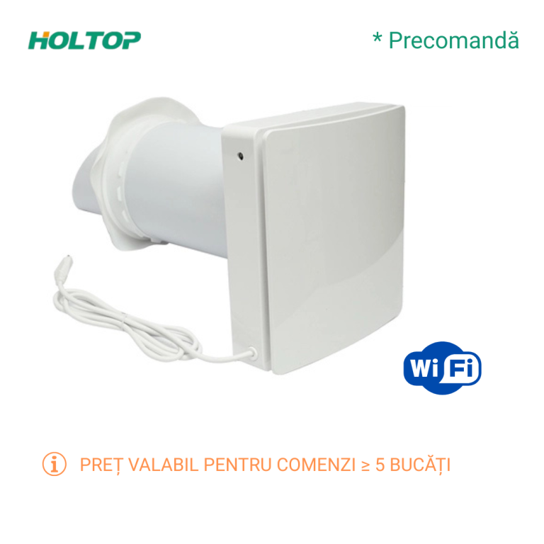Ventilator cu recuperare de căldură Holtop AV-TTW5-W, Wi-Fi, 50 m³/h